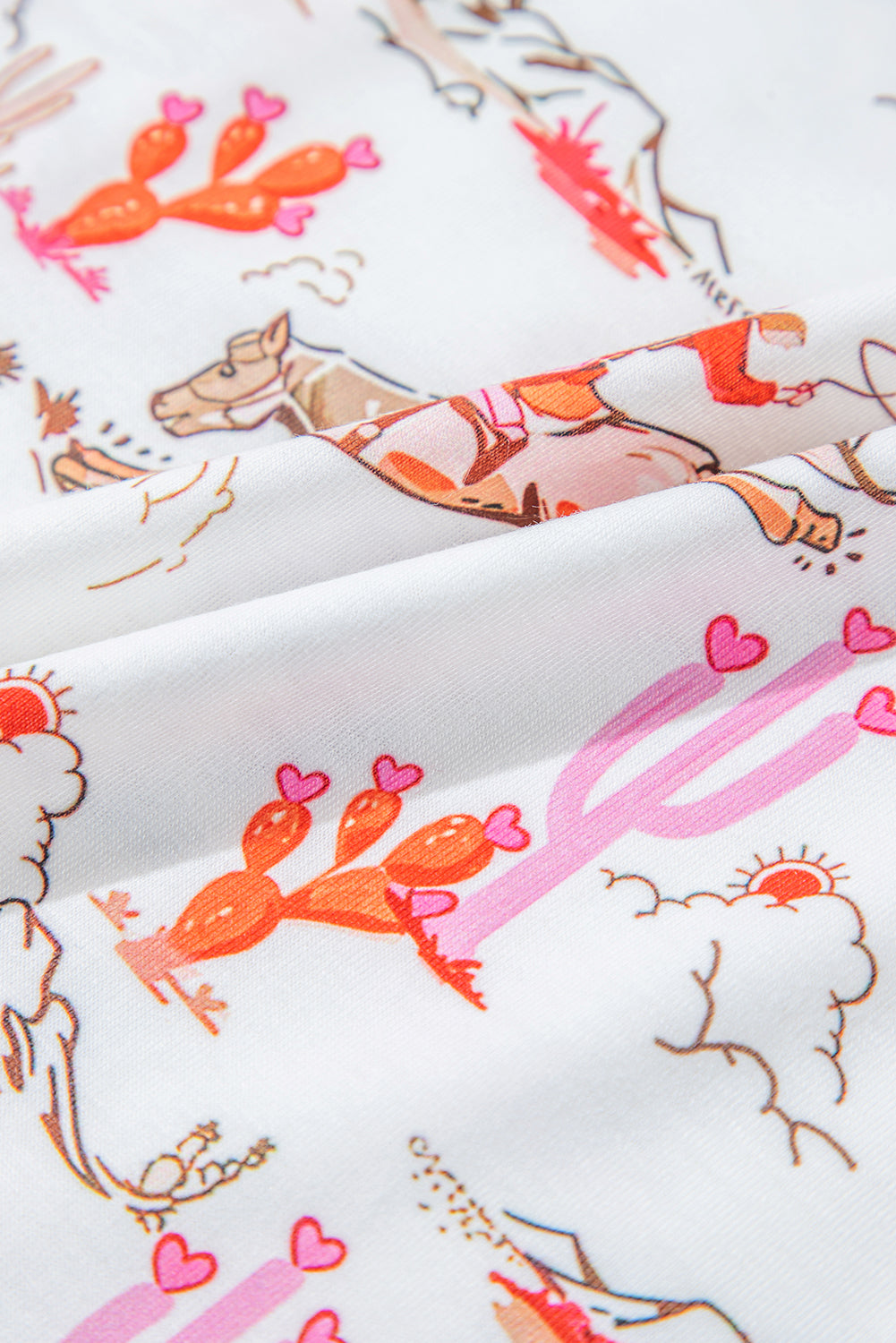 White Cowgirl Country Print Pyjamas Set eAura