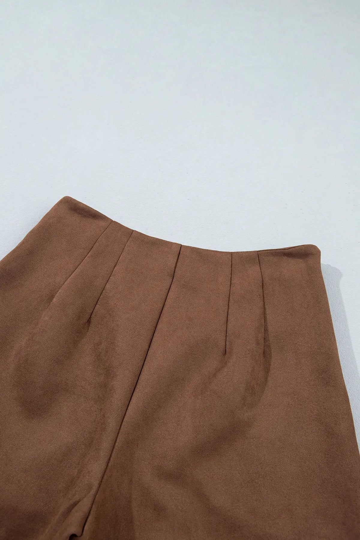 Mini skirt asymmetric wrap with button detail