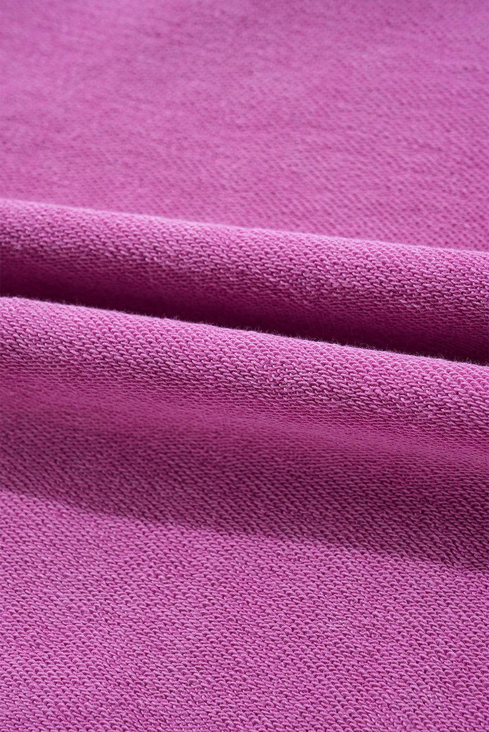 Bright Pink Solid Colour Notched Neck Drop Shoulder Sweatshirt Beagle Boutique Fashion Outlet