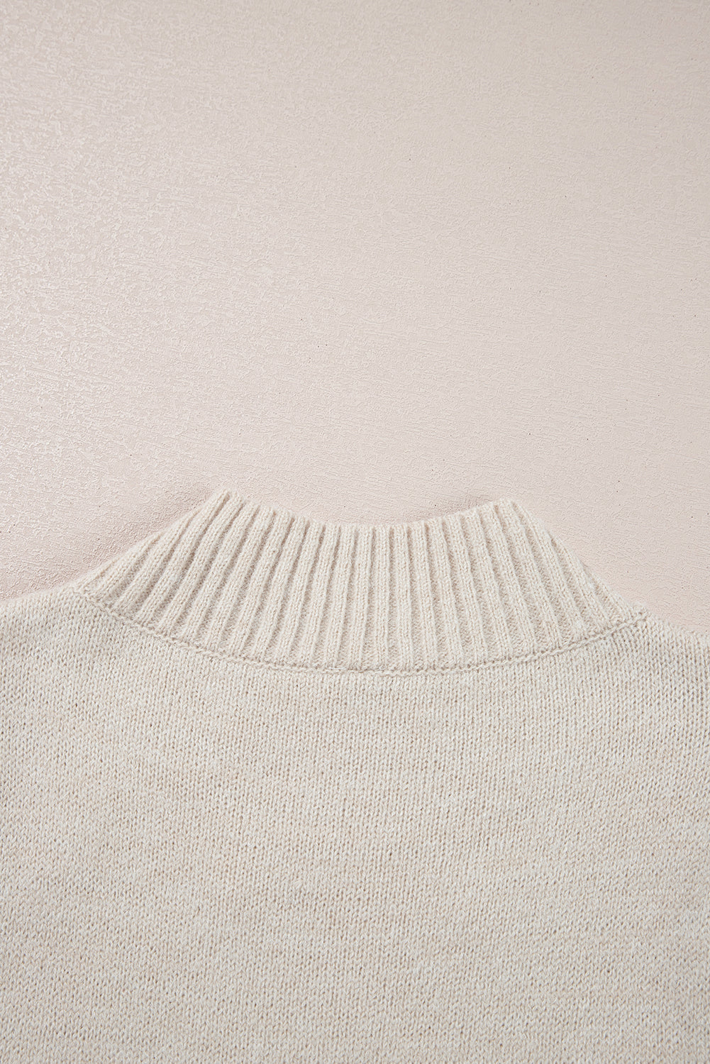 Parchment Pearl Beaded High Neck Bodycon Sweater Dress eAura