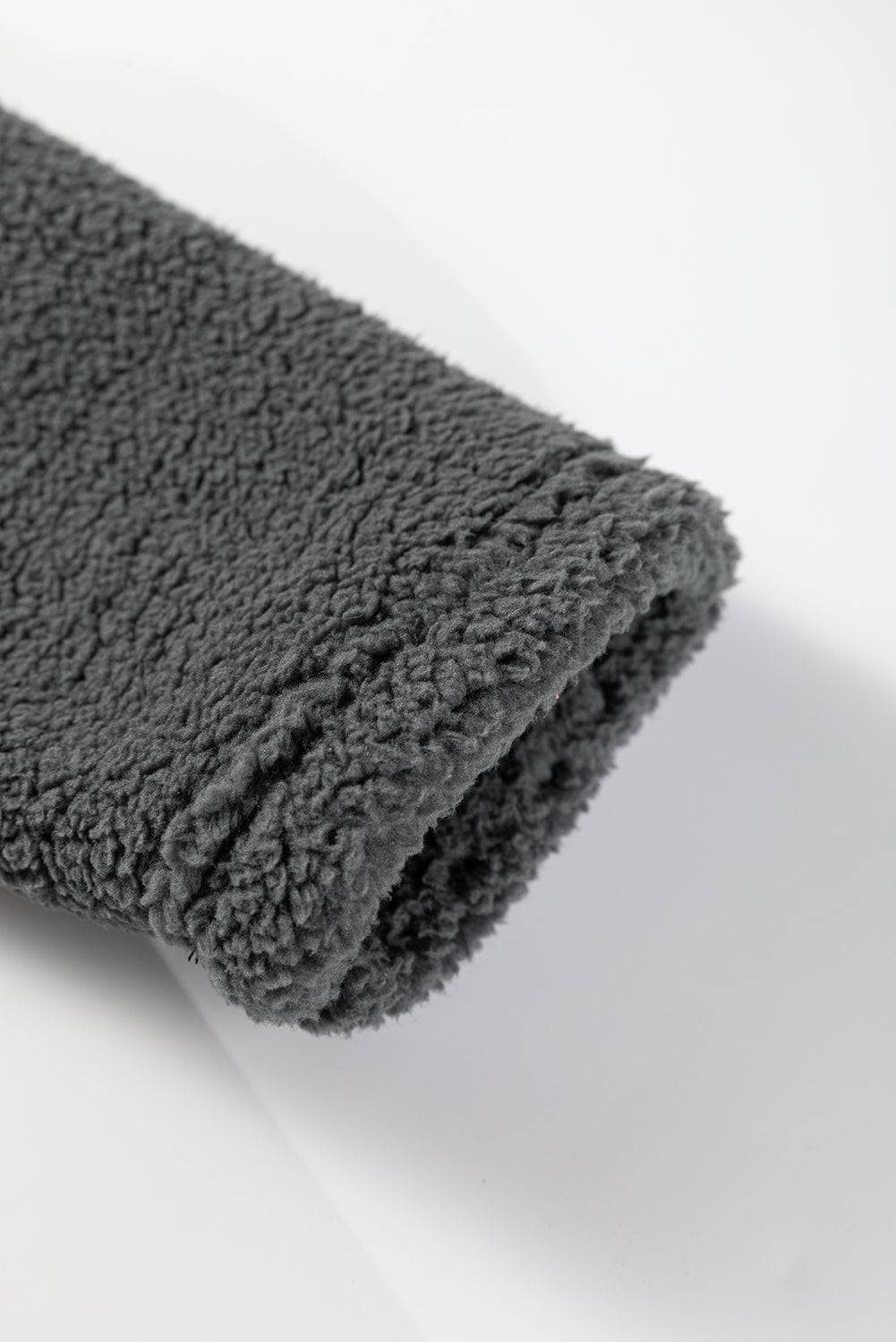 Grey Fuzzy Drawstring Hoodie Loungewear Co-ord Set - eAura