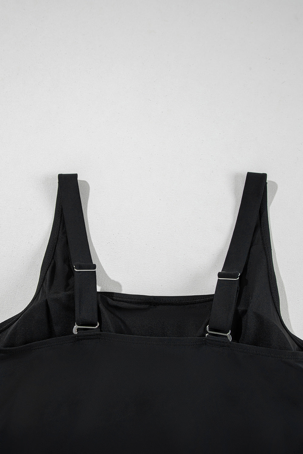 Black Square Neck Knot Plus Size One Piece Swimsuit BB Fashion Outlet