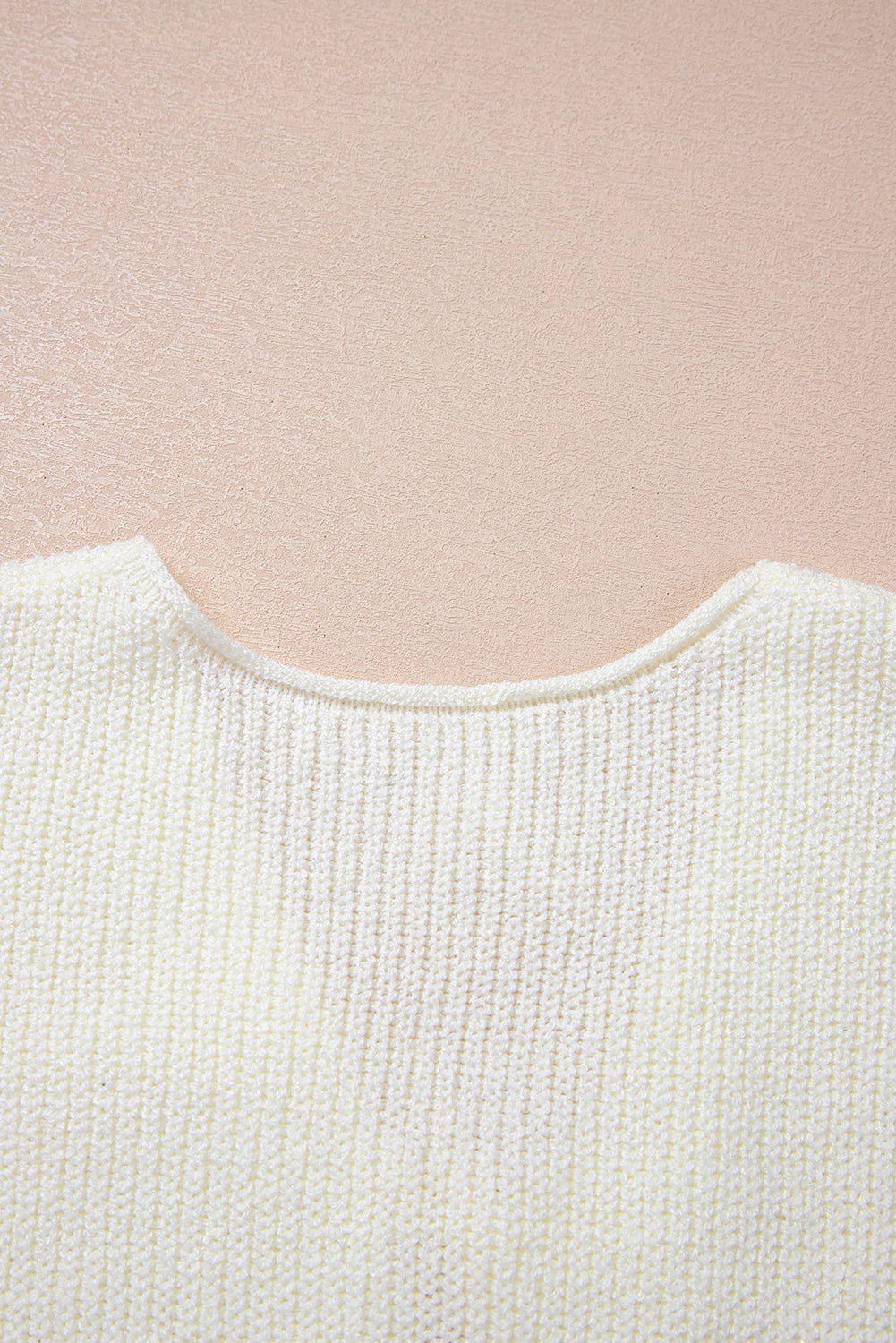 Beige Lace-up Front V Neck Sweater Vest eAura