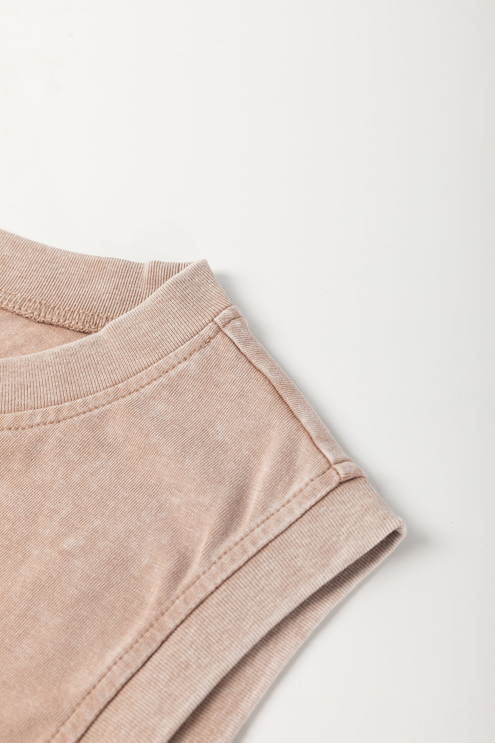 Skort Co-ord Set Mineral Wash Cotton Tank Top Lined Split Skirt - eAura