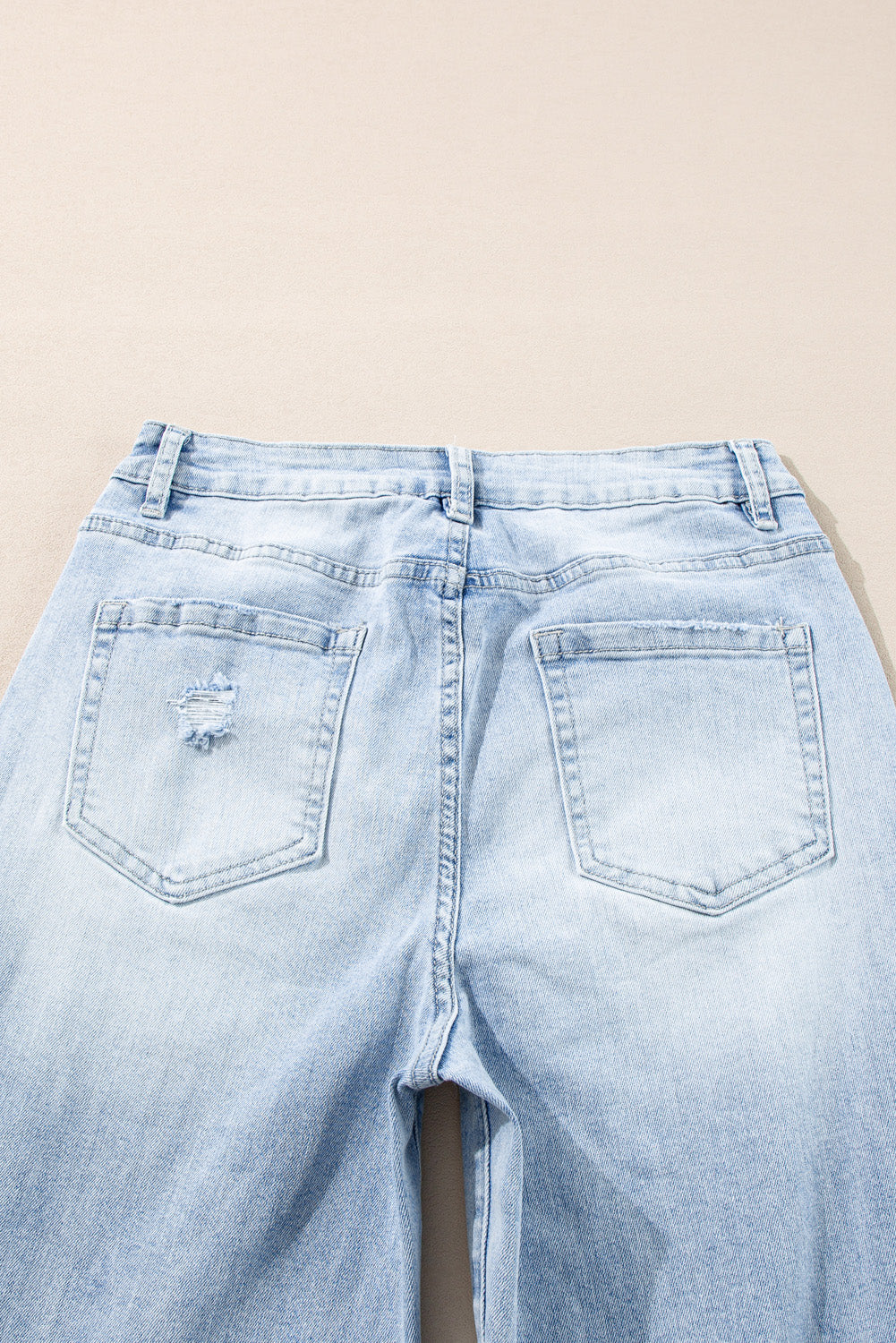 Beau Blue Light Wash Distressed Flare Jeans Beagle Boutique Fashion Outlet