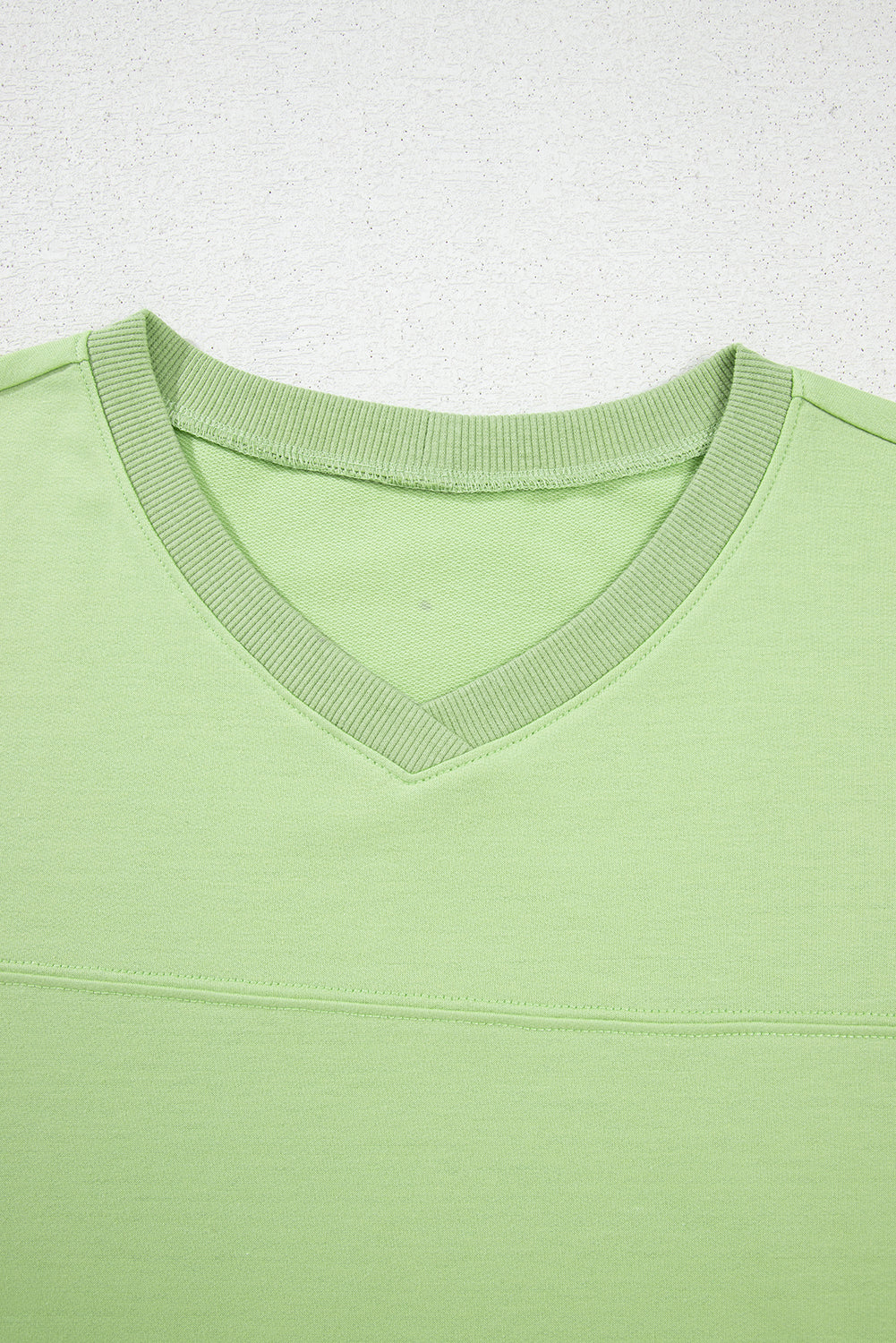 Meadow Mist Green Solid Loose V Neck Half Sleeve Tee and Shorts eAura