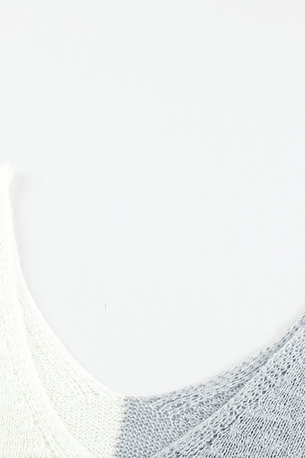 Grey Colour Block Knitted Tank Top eAura