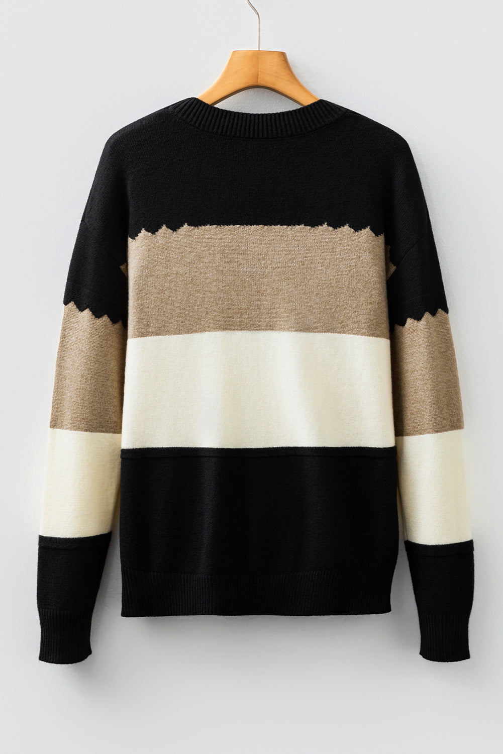 Crew Neck Drop Shoulder Sweater - eAura