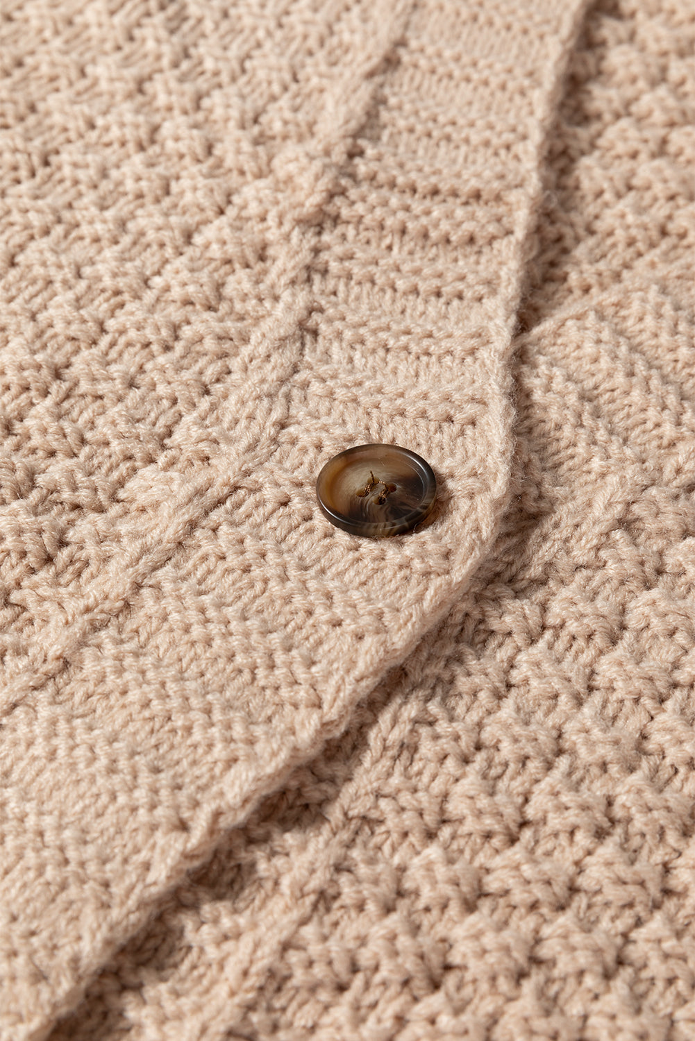 Open Front Knit Cardigan With Denim Pockets - eAura