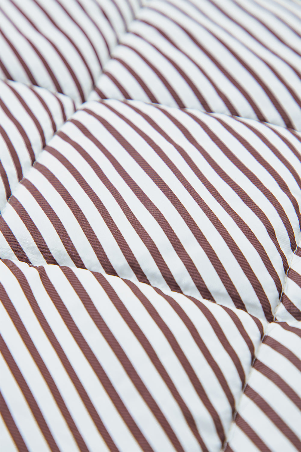 Brown Stripe Contrast Trim Snap Button Collared Vest - eAura