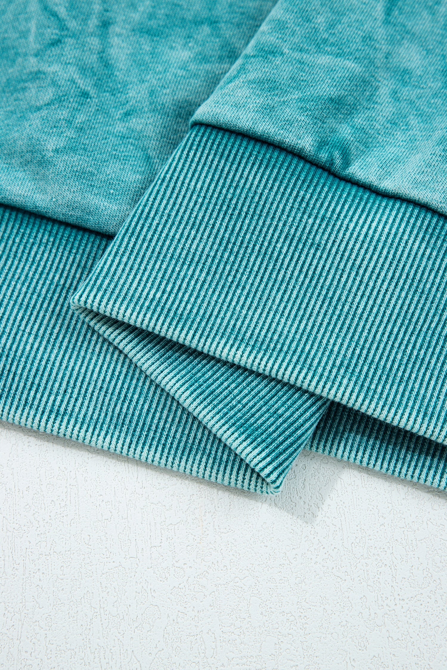 "Saved By Grace" Letter Embroidery Mineral Wash Loose Sweatshirt - eAura