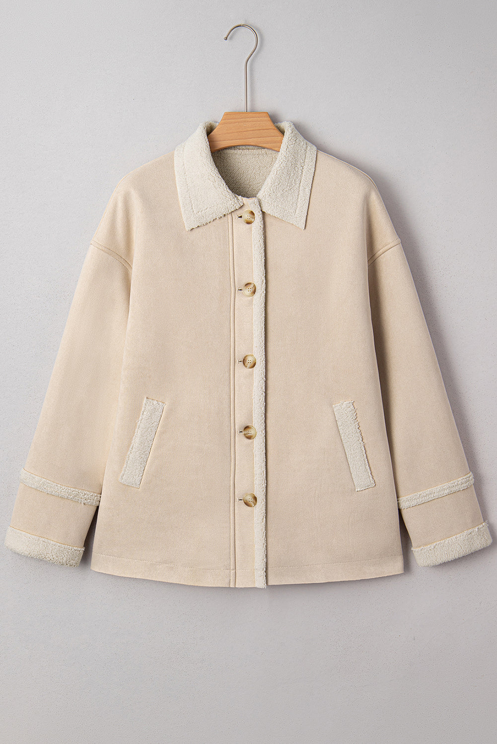 Faux Suede Sherpa Lined Western Jacket - eAura