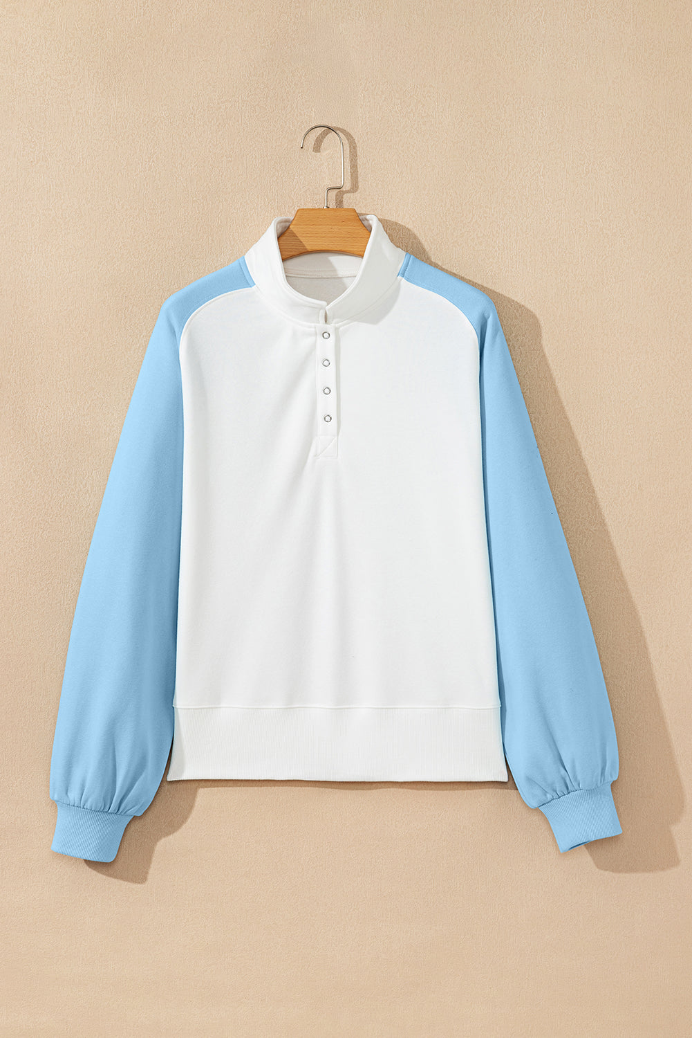 Snap Buttons Pullover Sweatshirt - eAura