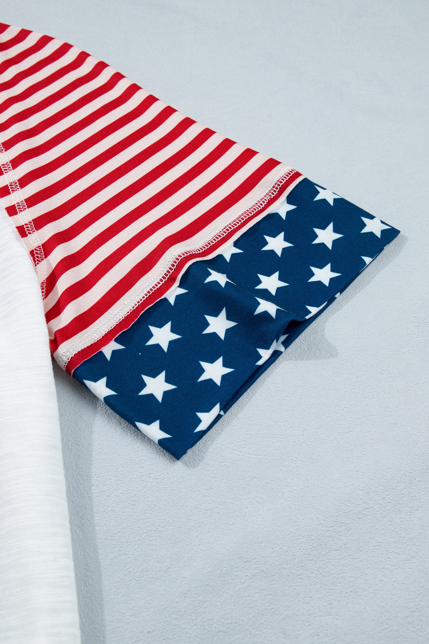 Star Detail Flag Inspired Short Sleeve Top – Fiery Red