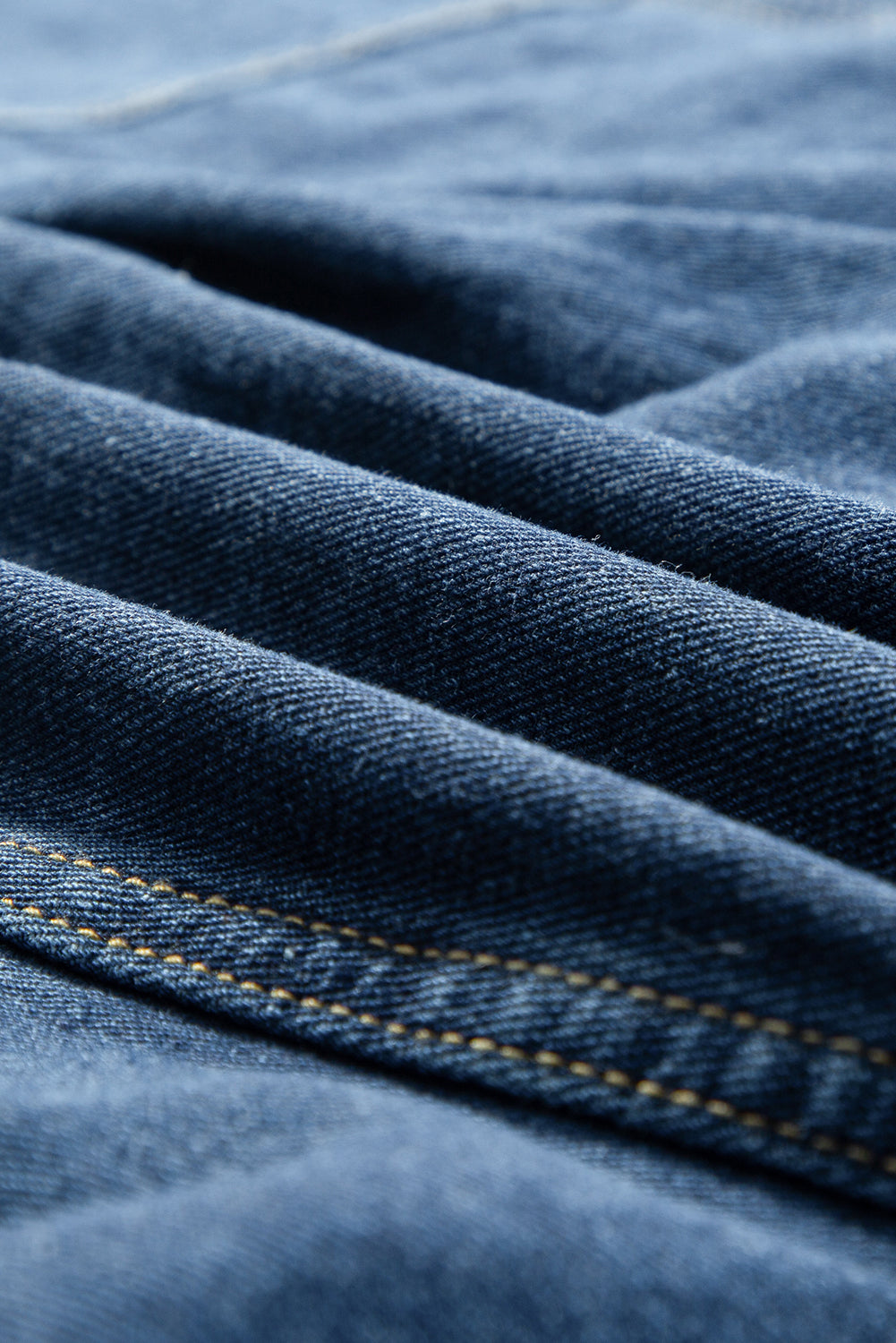 Dark Blue Washed Oversize Pocketed Denim Jacket Beagle Boutique Fashion Outlet