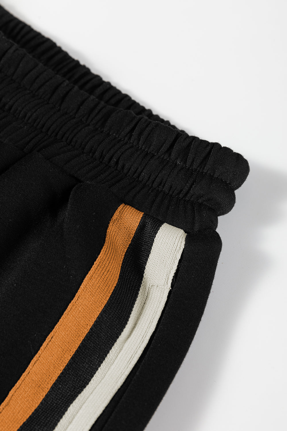 Striped Patchwork Quarter Zip Pullover Loose Trousers Co-ord set - eAura