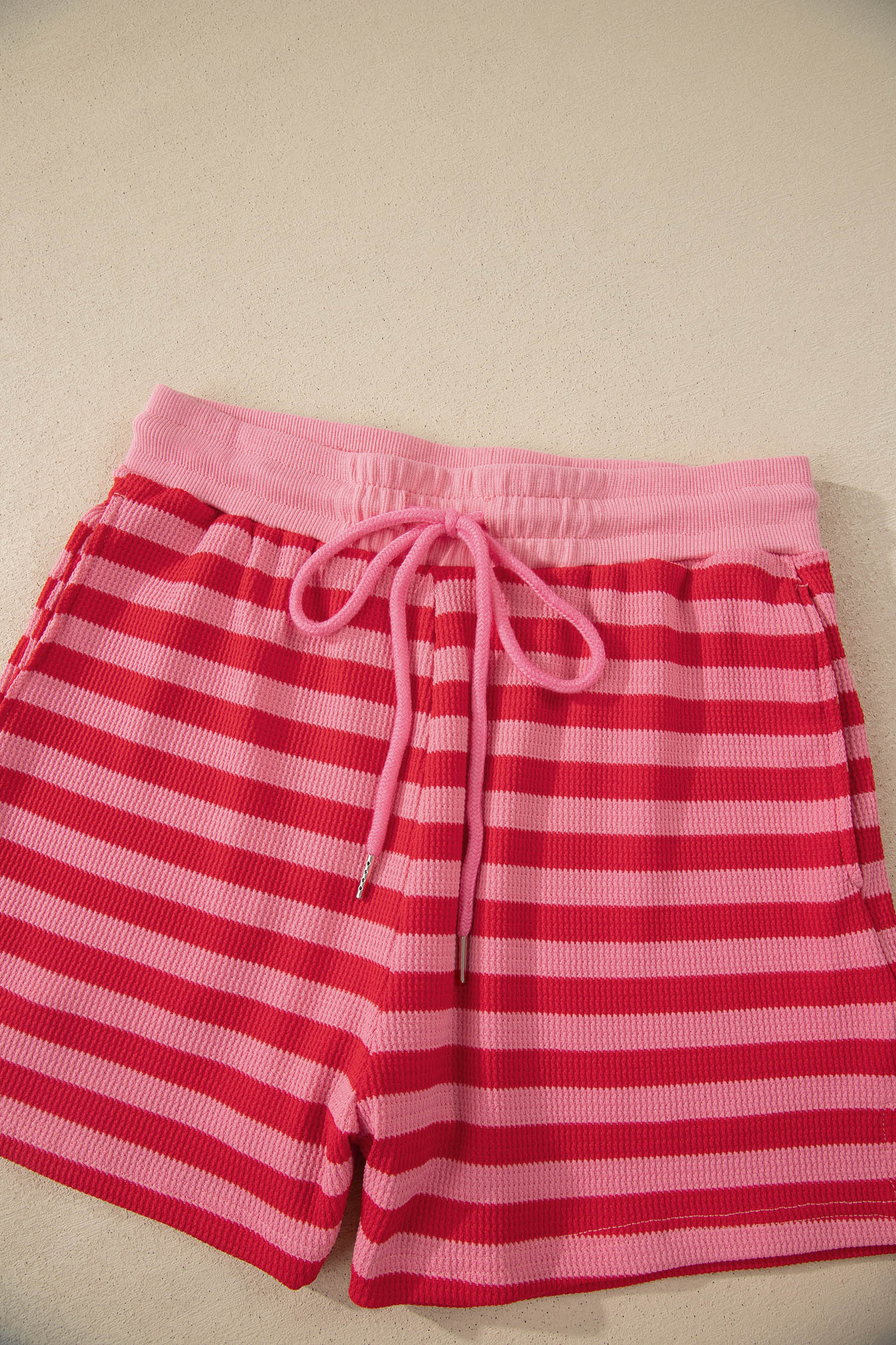Puff Short Sleeve T Shirt Matching Shorts Set – Green Stripe