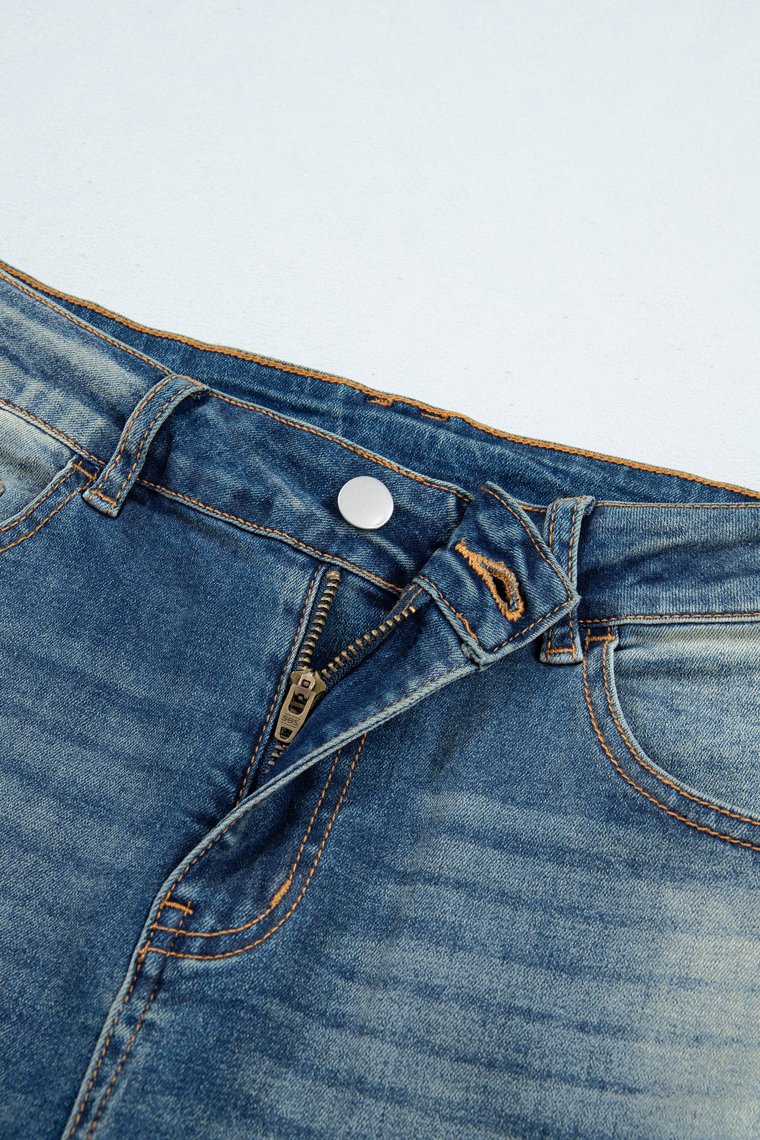 Pocket Detail Flare Leg Jeans – Sail Blue