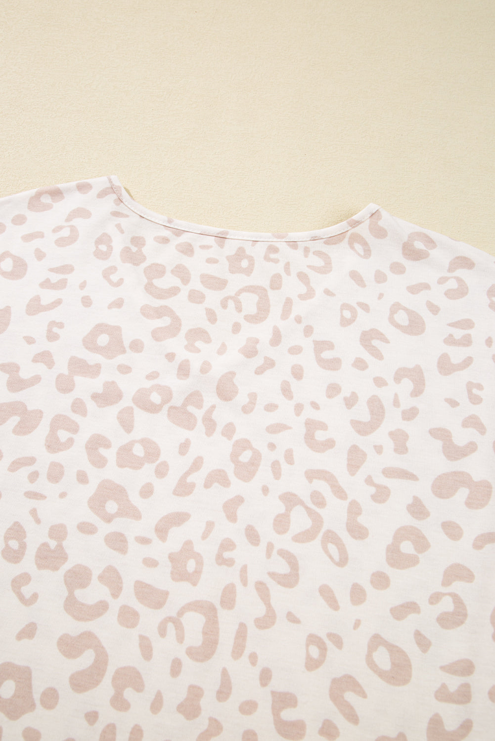 Beige Cheetah V Neck Tee and Trousers Pyjamas eAura