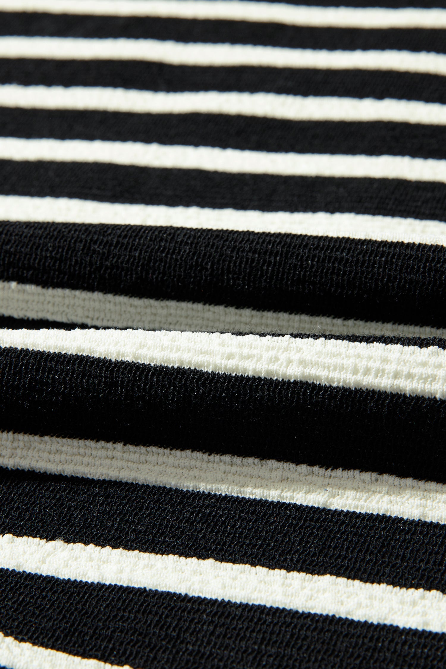 Black Stripe Contrast MERRY Letter Christmas Print Drop Shoulder Sweatshirt - eAura