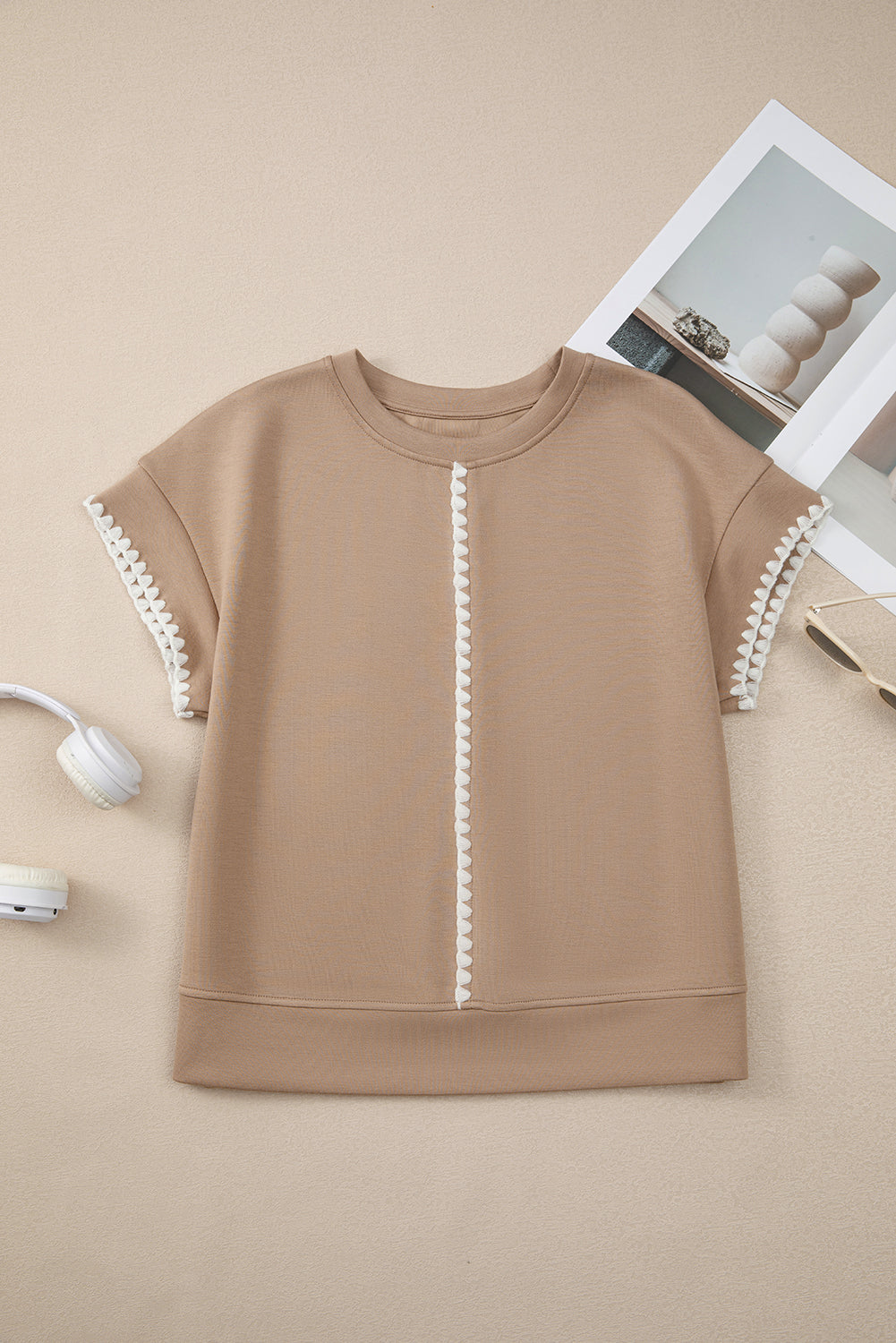 Ric Rac Ribbed Edge Crewneck T-Shirt eAura