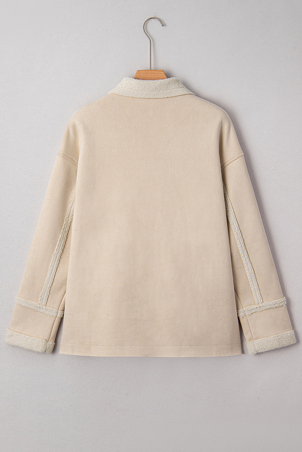 Faux Suede Sherpa Lined Western Jacket - eAura