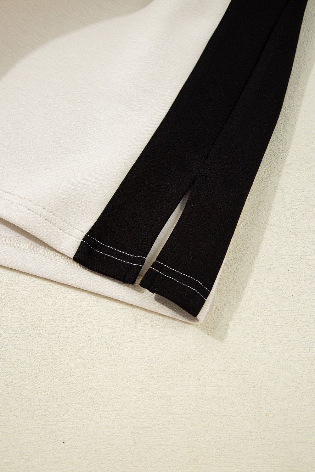 Black Contrast Zipped Collared T Shirt and Short Co-ord Set eAura