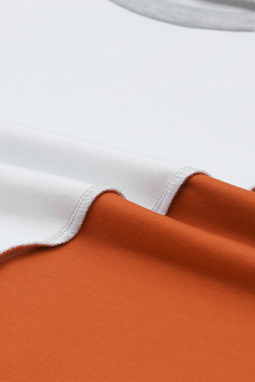 Colour-block Stitching Irregular Hem Long Sleeve Top - eAura