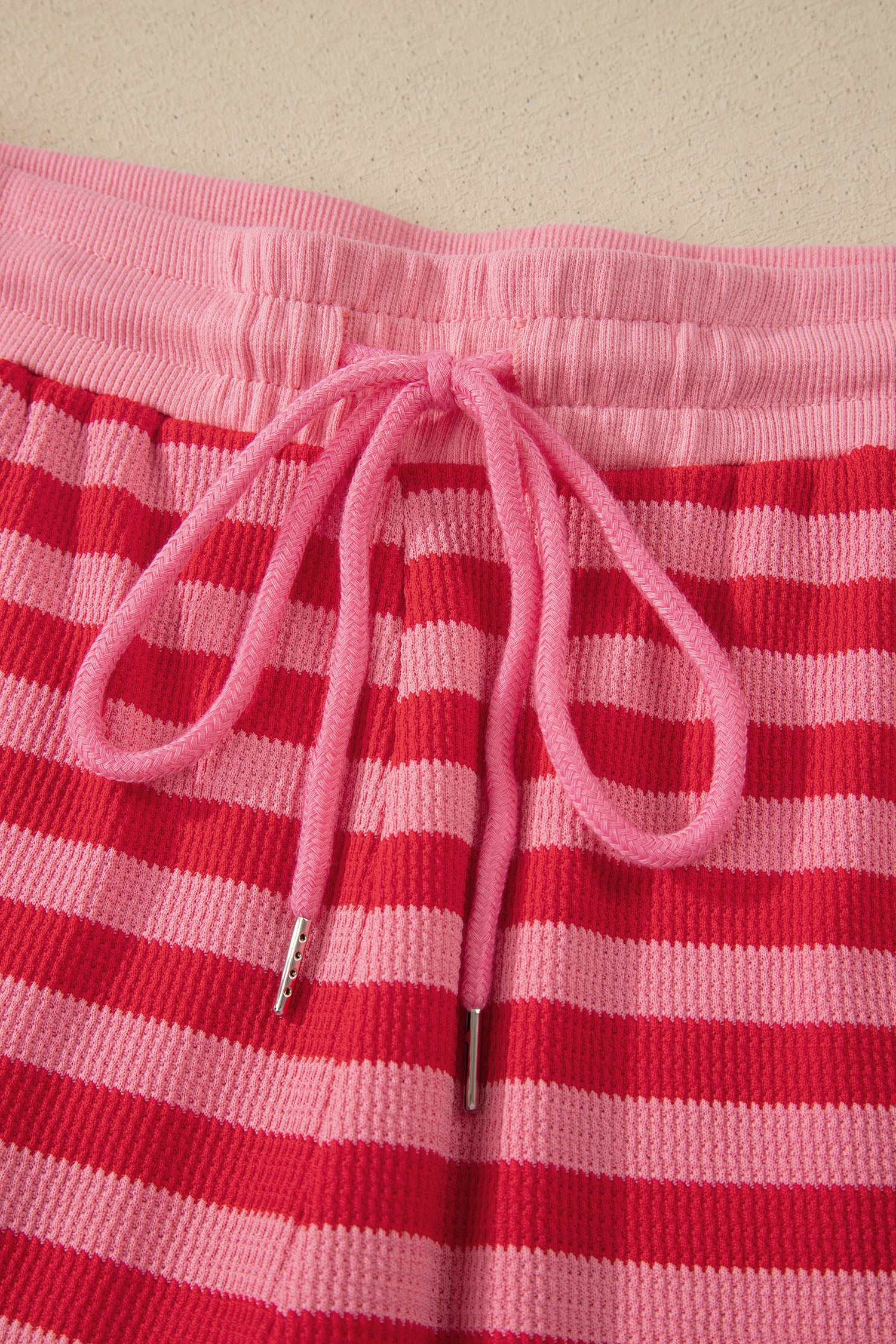 Puff Short Sleeve T Shirt Matching Shorts Set – Green Stripe