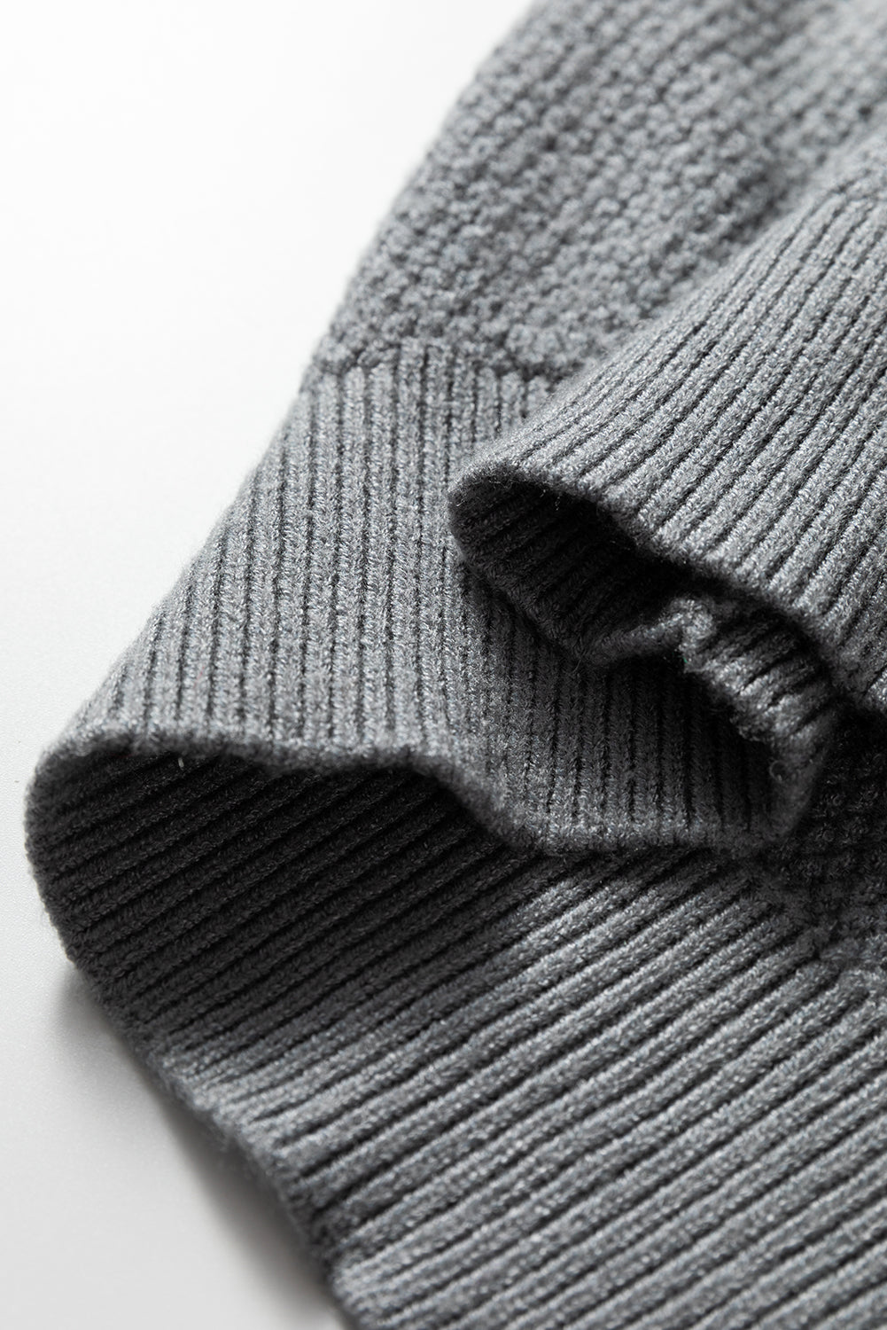 Colour Block Knit Striped Sleeve Detail Casual Sweater - eAura