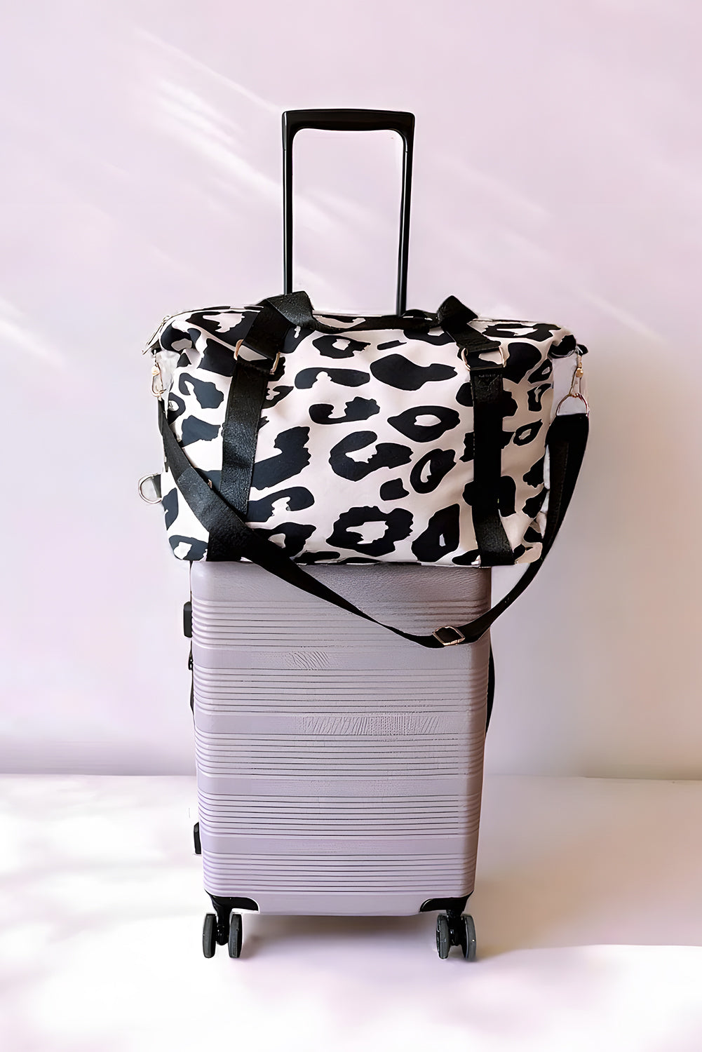 Leopard Print Luggage Tote Bag