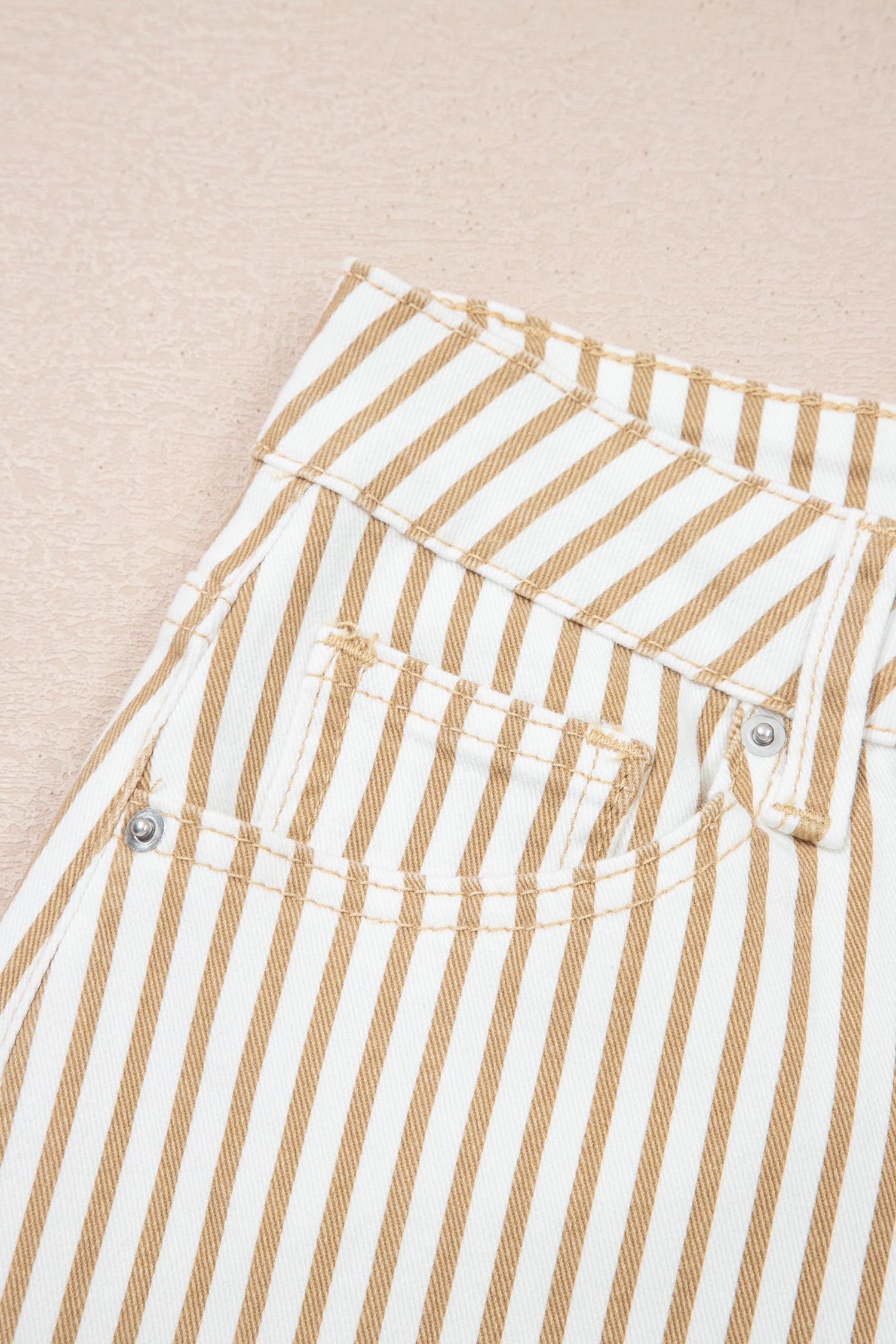 Striped Barrel Jeans – Brown, Khaki & Sky Blue