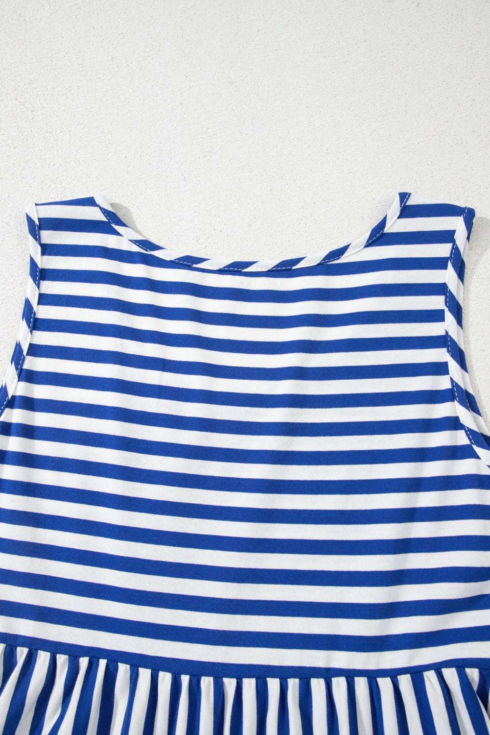 Stripe U-Neck Sleeveless Loose Fit Mini Dress eAura