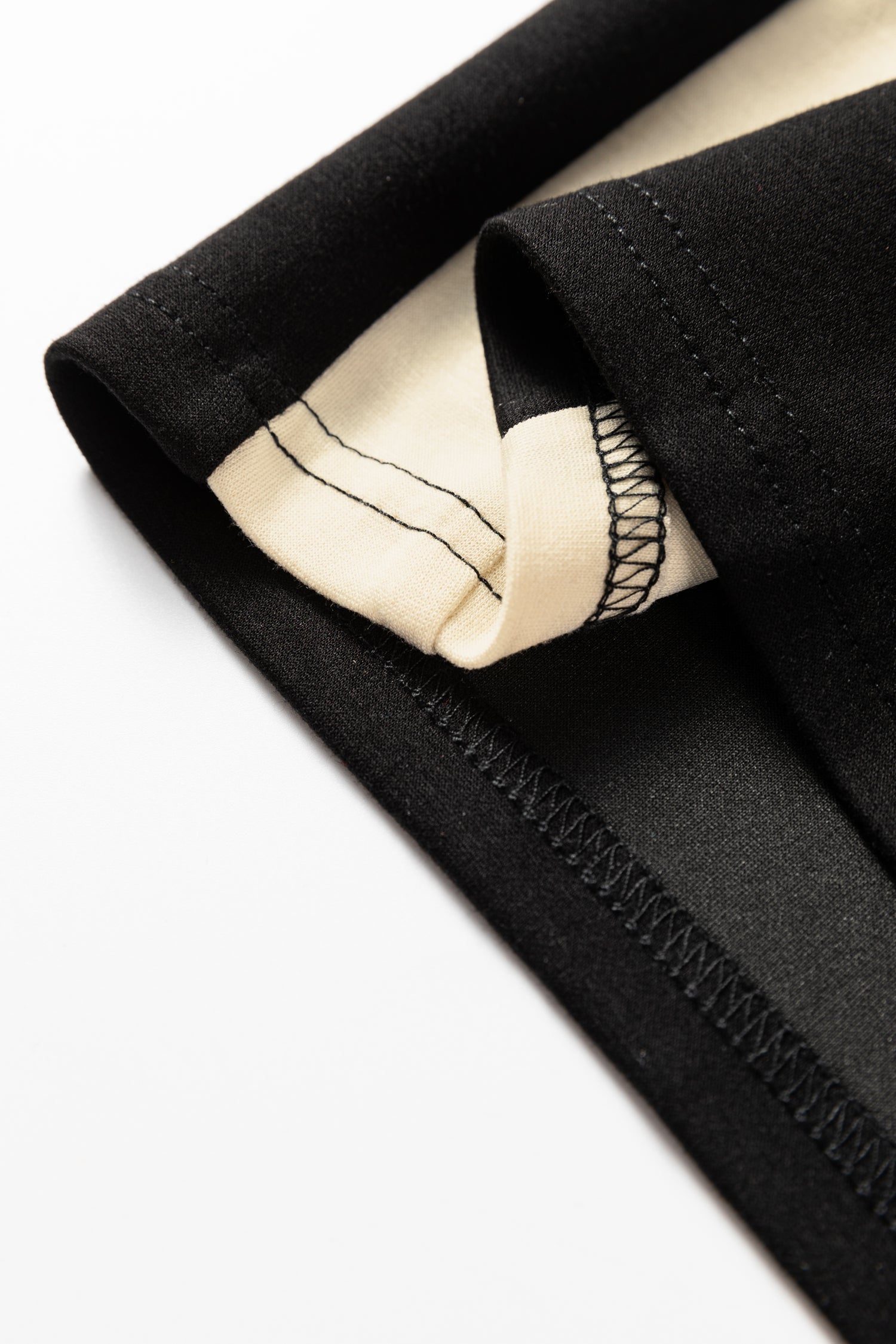 Black Two-tone Long Sleeve Zipped Front Casual Romper - eAura