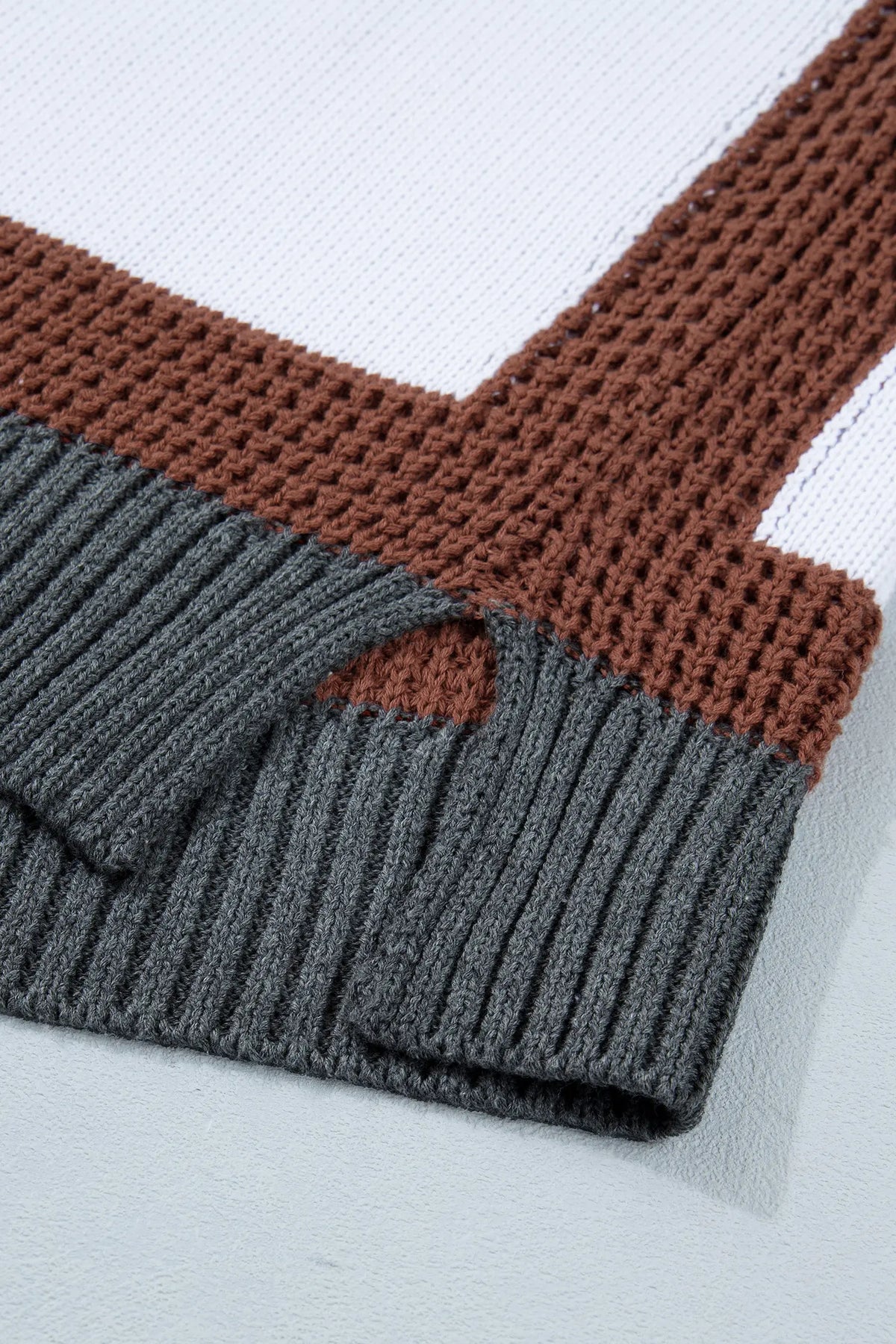 White Western Horse Head Colour Block Trim Sweater Vest