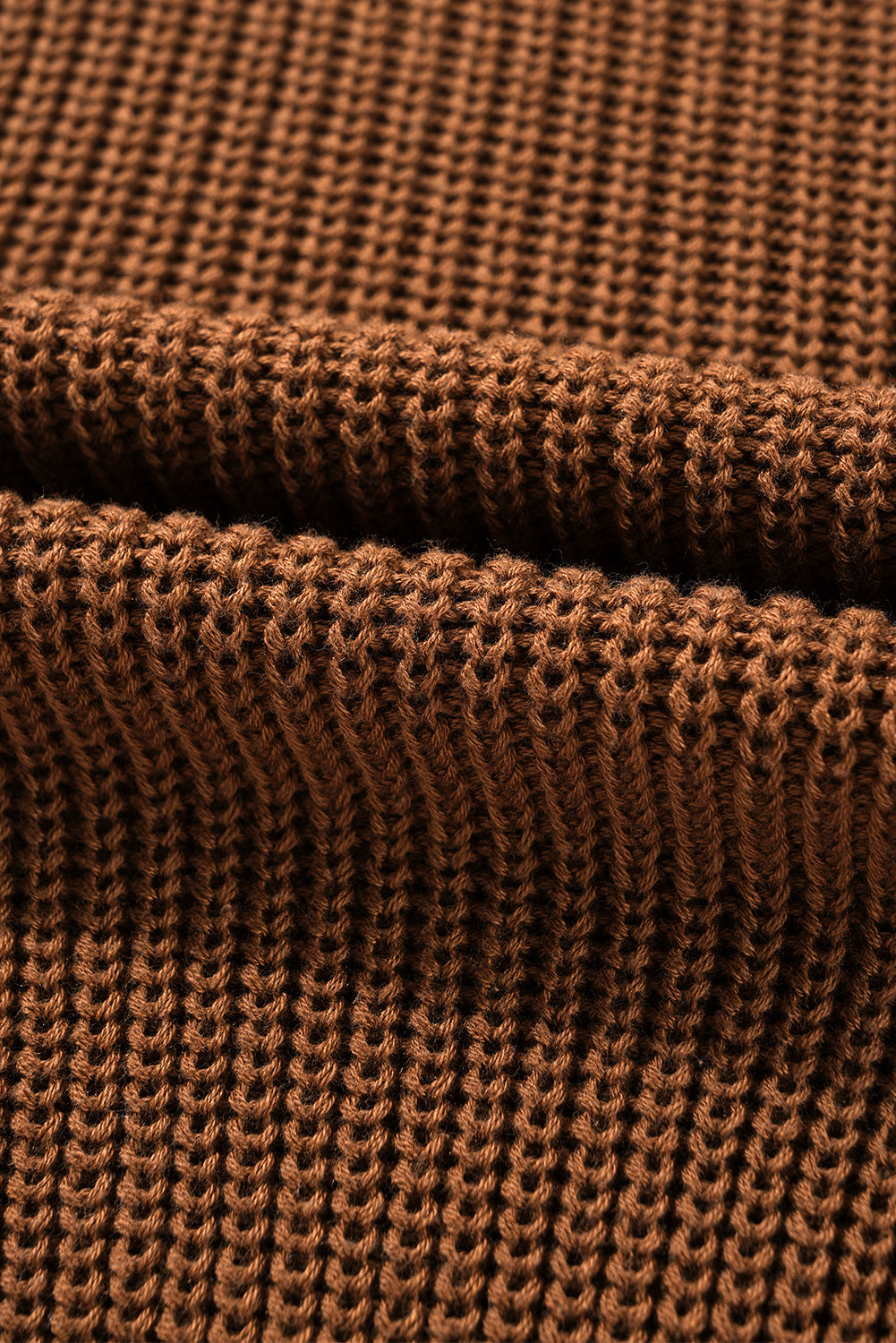 Chestnut Beaded Drop Shoulder Round Neck Sweater eAura