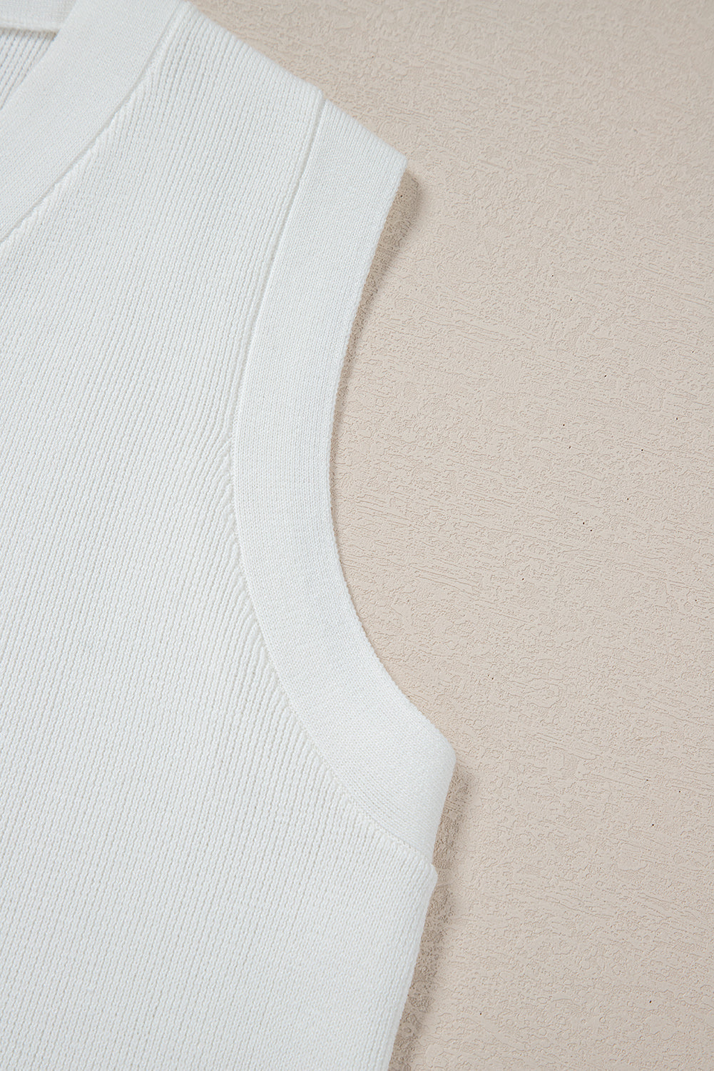 White V Neck Buttoned Sweater Vest eAura