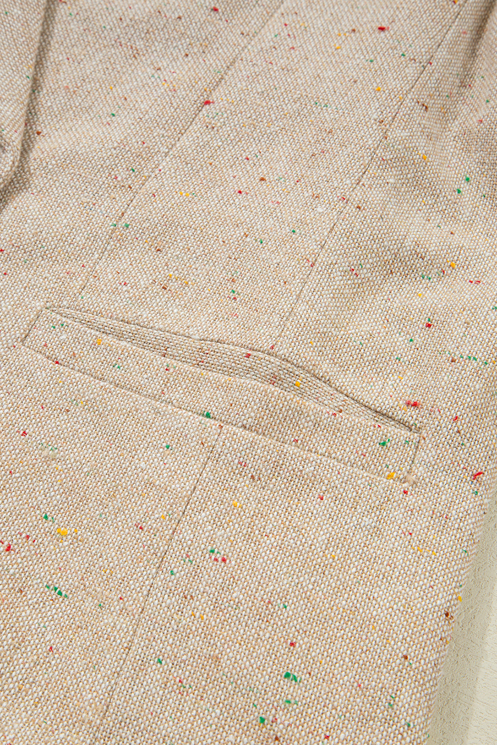 Oatmeal Single Breasted Elegant Suit Jacket eAura
