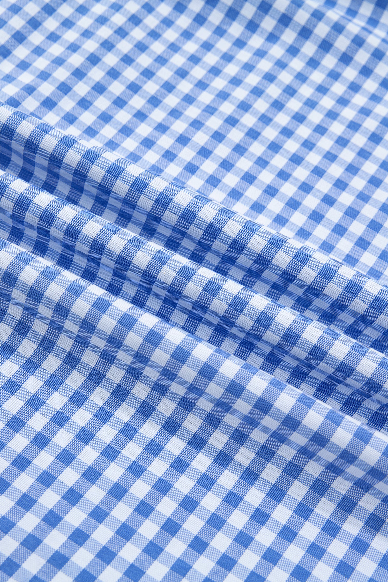 Sky Blue Summer Plaid V Neck Puff Sleeve Blouse – Light Blue