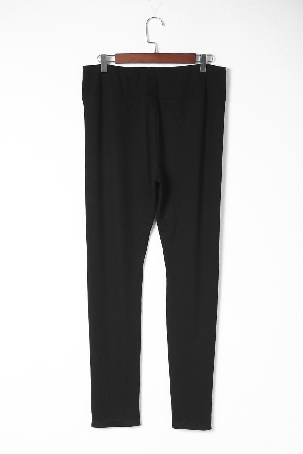 Black Rib Knit High Waist Slit Leggings Beagle Boutique Fashion Outlet