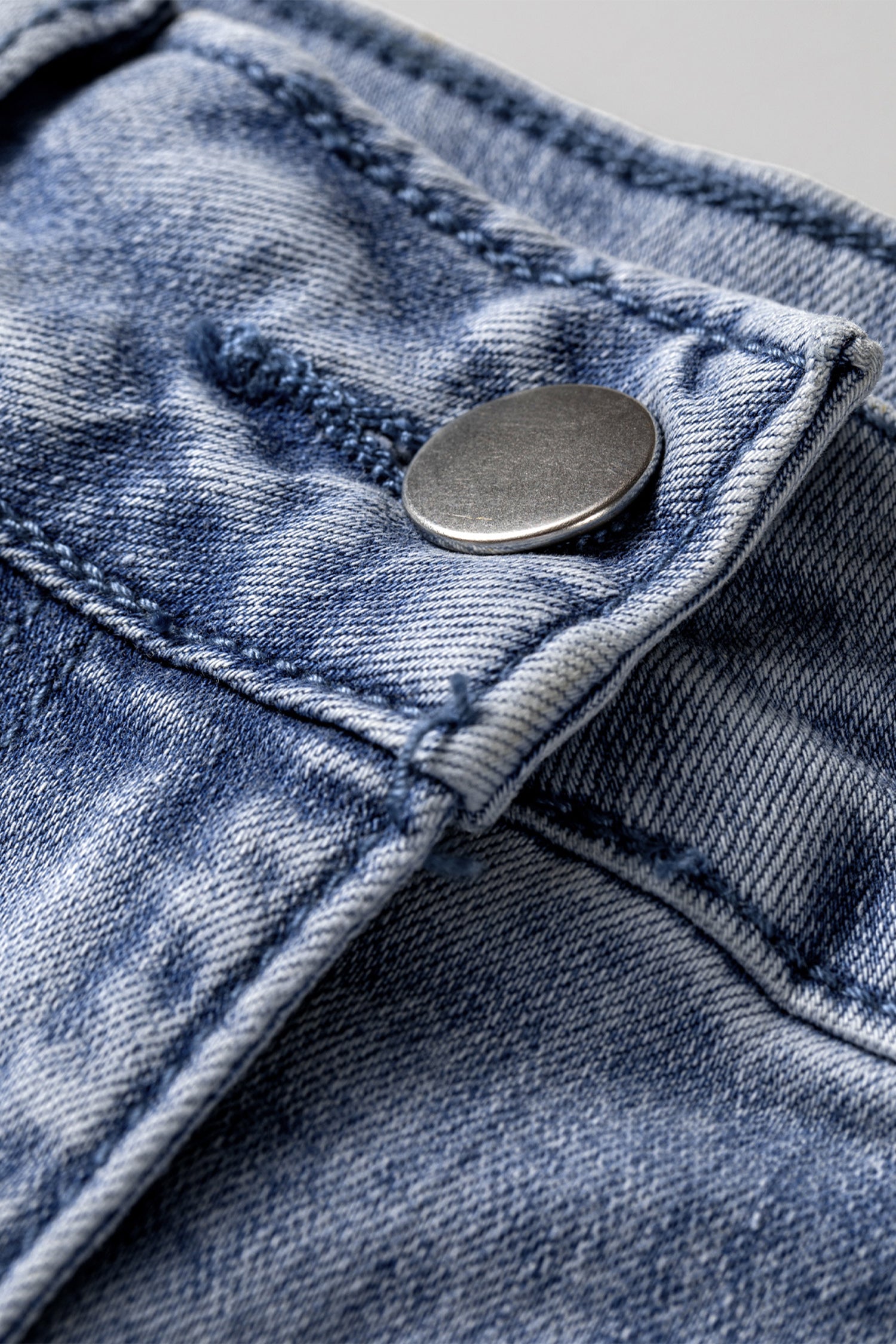 Turn-up Cuffs Loose Jeans – Beau Blue