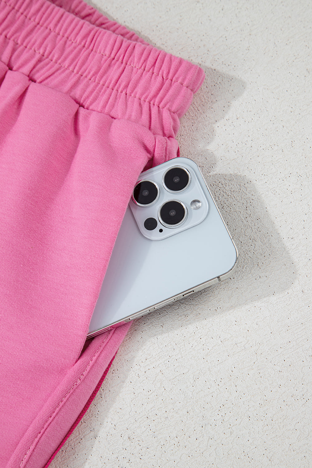 Bonbon Colour Block Stripes Elastic High Waist Active Shorts eAura