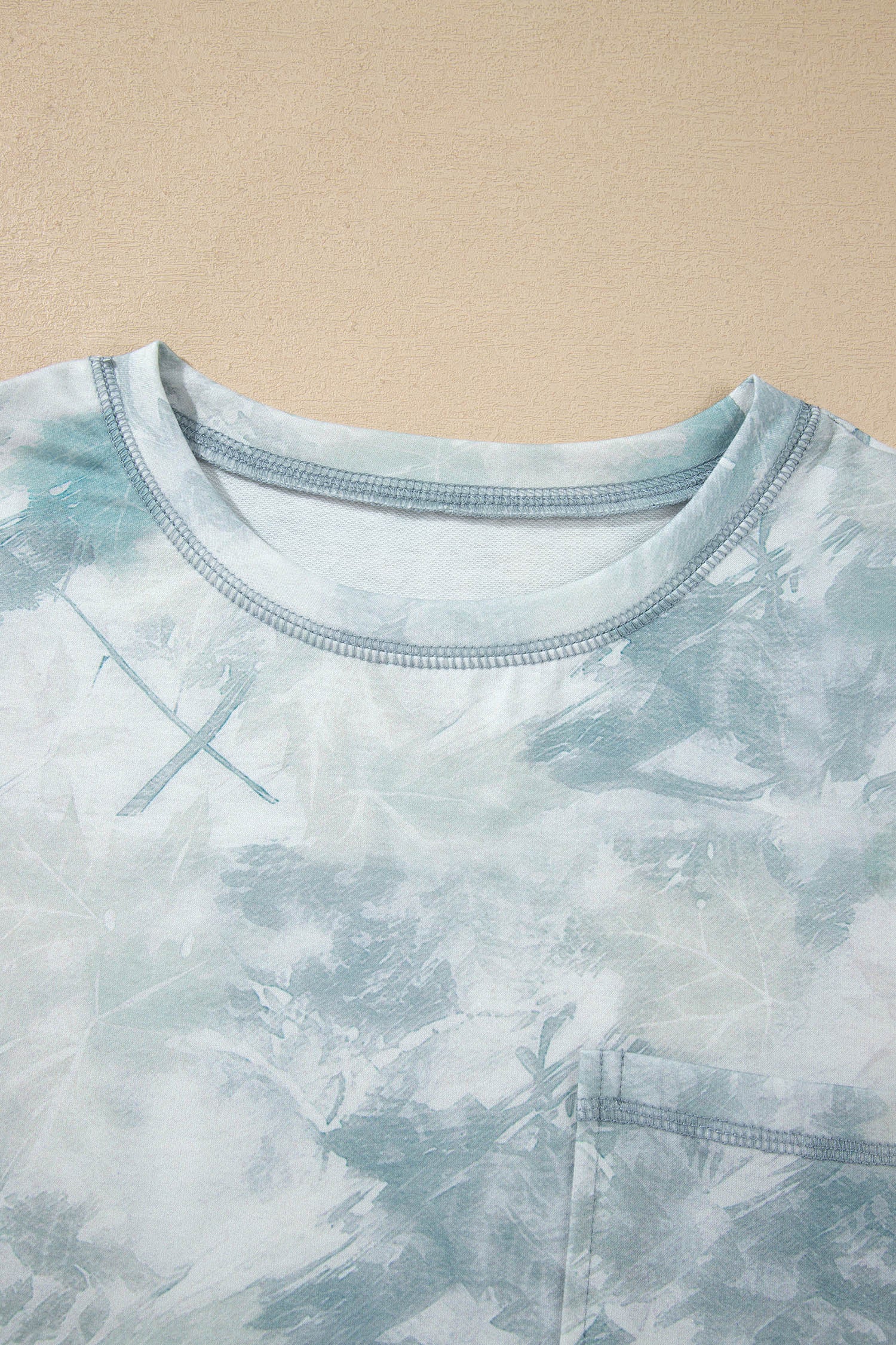 Casual Camouflage Short Sleeve Elastic Waist 2pcs Set – Green