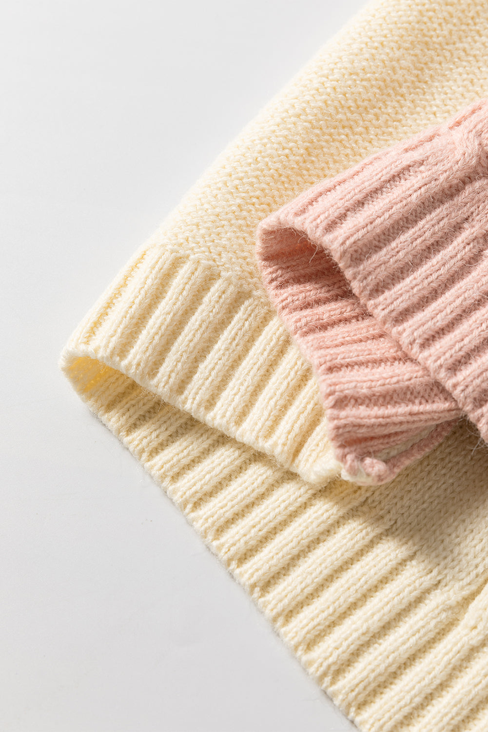 Rose Tan Colourblock Patched Pocket Drop Shoulder Sweater eAura