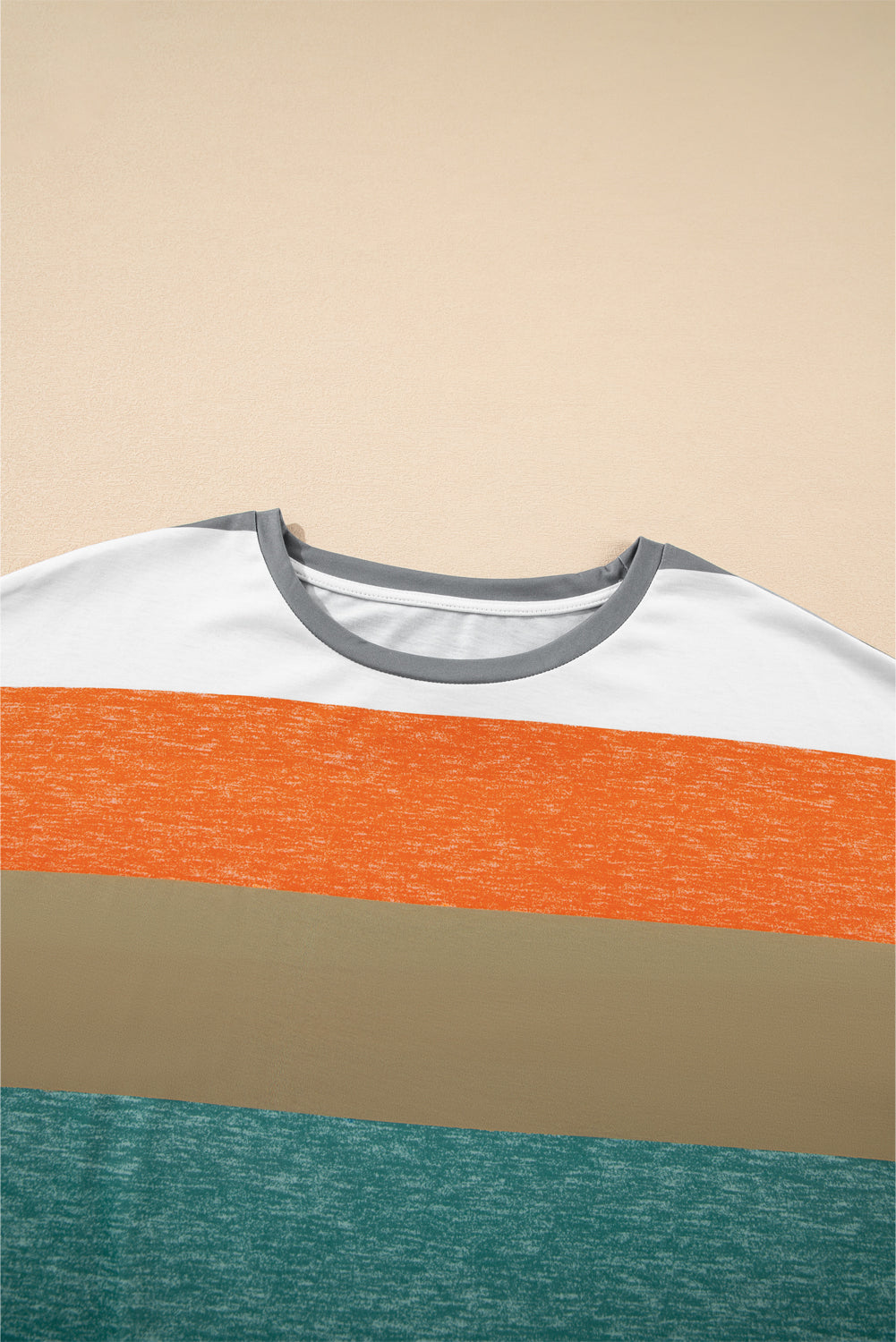 Green Plus Size Colorblock Pullover Top BB Fashion Outlet