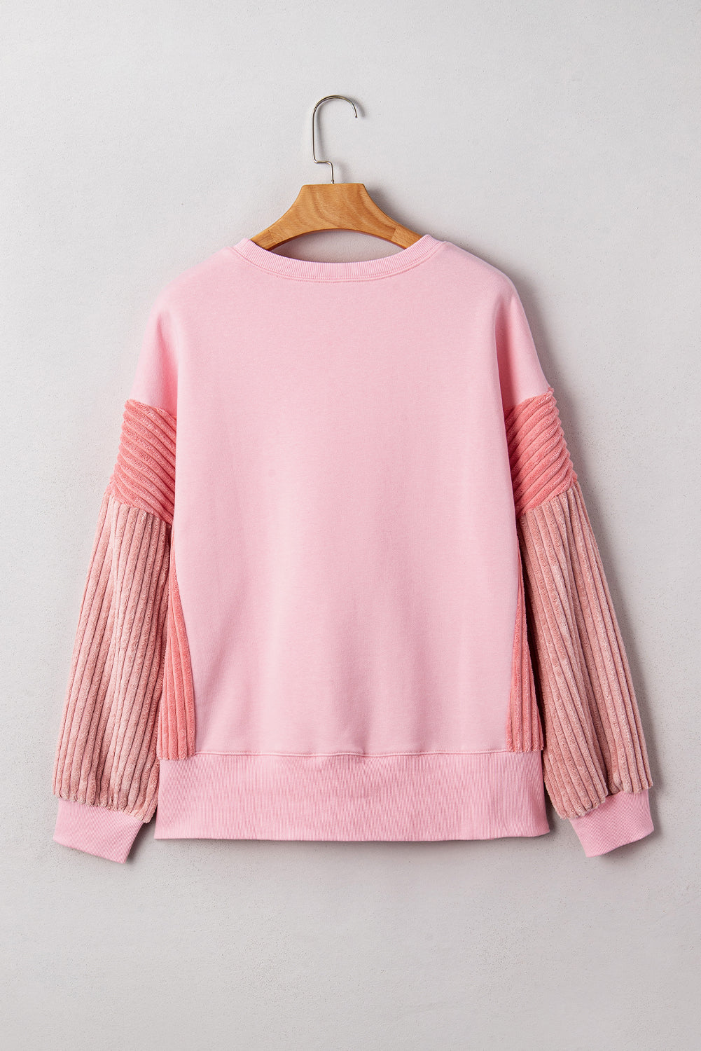Sequin Nutcracker Textured Sleeve Patchwork Sweatshirt eAura