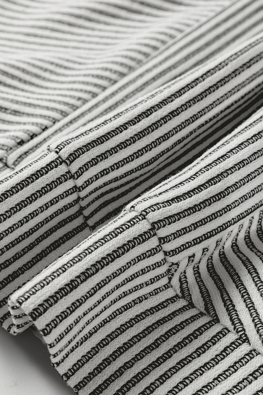 Grey Ribbed Round Neck Long Lantern Sleeve Top - eAura