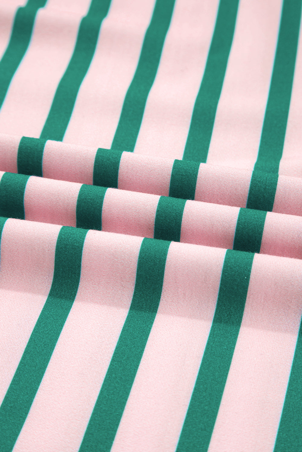 Green Stripe Colour Block Exposed Seam Side Slit Plus Size Sweatshirt - BB Fashion Outlet