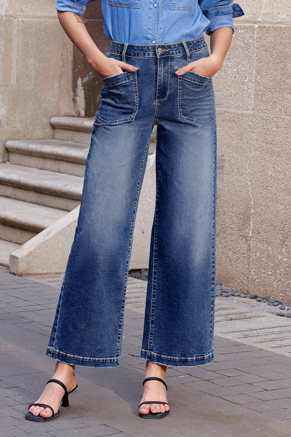 Mimimalist Patch Pocket Womens Shift Jeans Dear-Lover Dropshipping