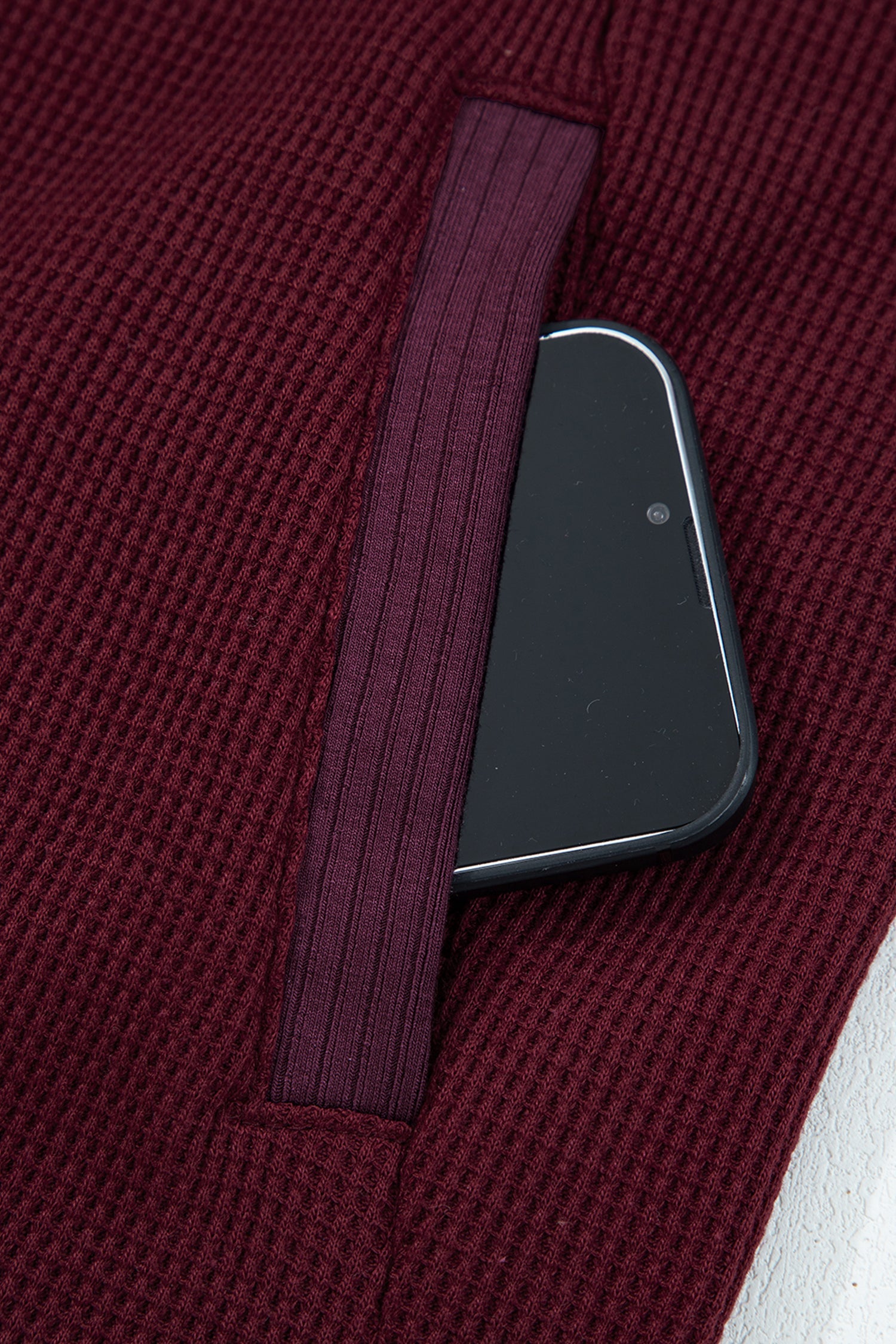 Waffle Zip-Up Front Button Hooded Jacket - eAura